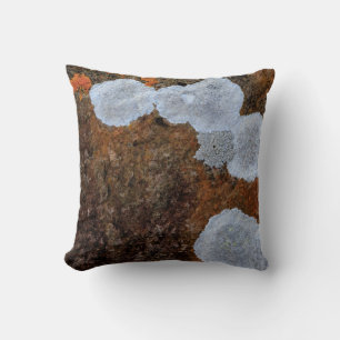 Bruin en wit steenfragment kussen