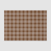 Bruin en wit Tartanpatroon Tissuepapier (Voorkant)