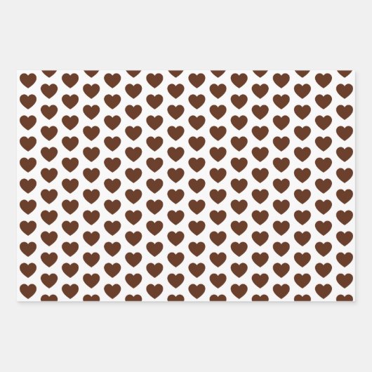 Bruin- en witharten inpakpapier vel (Voorkant 3)