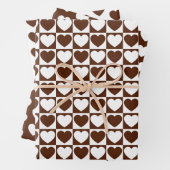 Bruin- en witharten inpakpapier vel (In situ)