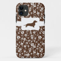 Bruin en without met Dachshund