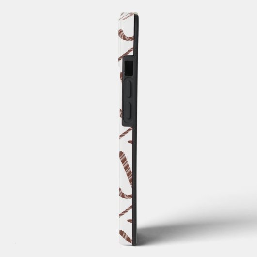 Bruin- en witkanaalpatroon Case-Mate iPhone case (Achterkant / Links)