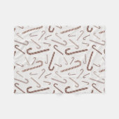 Bruin- en witkanaalpatroon fleece deken (Voorkant (Horizontaal))