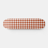Bruin en Witte Houndstooth Check Skateboard (Horizontaal)