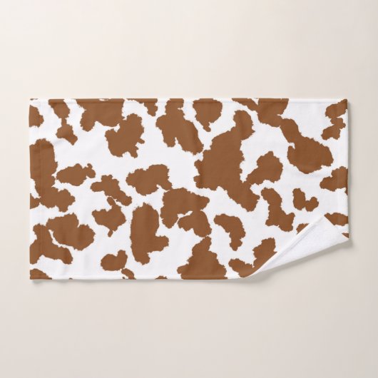 Bruin en witte Koeienhuid Bad Handdoek (Handdoek)