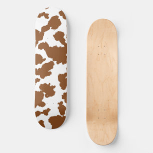 Bruin en witte Koeienhuid Skateboard