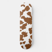 Bruin en witte Koeienhuid Skateboard (Voorkant)