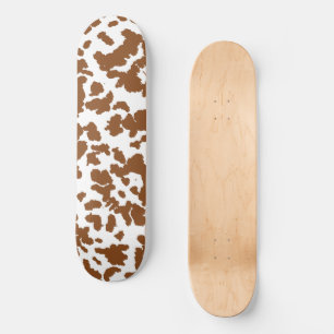 Bruin en witte Koeienhuid Skateboard