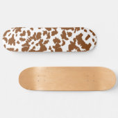 Bruin en witte Koeienhuid Skateboard (Horizontaal)