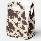 Bruin en Witte koeienprint gevelstijldoos Bedankdoosjes (Geopend)