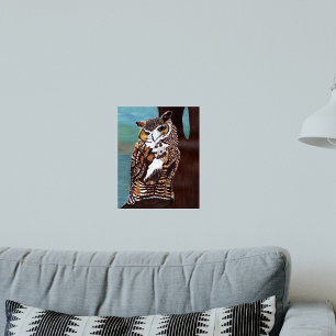 Bruin en Witte Uil Poster