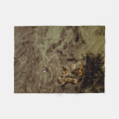 Bruin en zwart abstract schilderij fleece deken (Voorkant (Horizontaal))