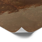 Bruin en zwart abstract schilderij poster (Hoek)