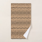 Bruin en Zwart aztec patroon Bad Handdoek (Handdoek)