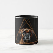 Bruin en Zwart Brindle Boxer Lab Hond Mok (Midden)