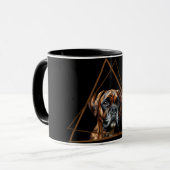 Bruin en Zwart Brindle Boxer Lab Hond Mok (Voorkant links)