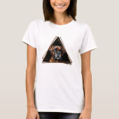 Bruin en Zwart Brindle Boxer Lab Hond T-shirt (Voorkant)