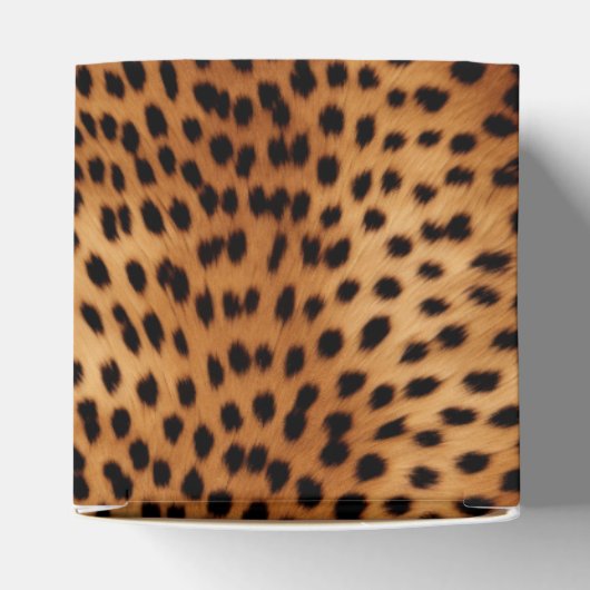 Bruin en Zwart Cheetah Dierenprint Bedankdoosjes (Bovenkant)