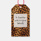 Bruin en Zwart Cheetah Dierenprint Cadeaulabel (Voorkant)