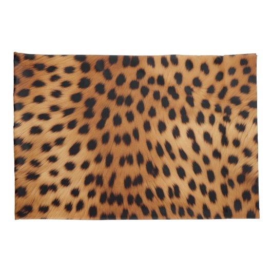 Bruin en Zwart Cheetah Dierenprint Kussensloop (Achterkant-Rechts)