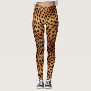 Bruin en Zwart Cheetah Dierenprint Leggings