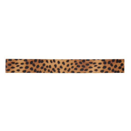 Bruin en Zwart Cheetah Dierenprint Lint (Voorkant)