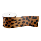 Bruin en Zwart Cheetah Dierenprint Lint (Spoel)