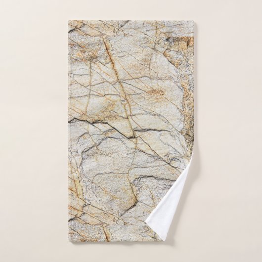 Bruin en zwart getextureerde kieuwsteen bad handdoek (Handdoek)