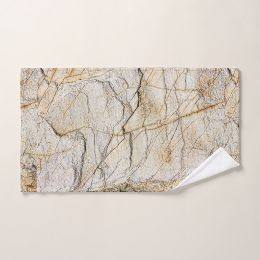 Bruin en zwart getextureerde kieuwsteen bad handdoek (Handdoek)