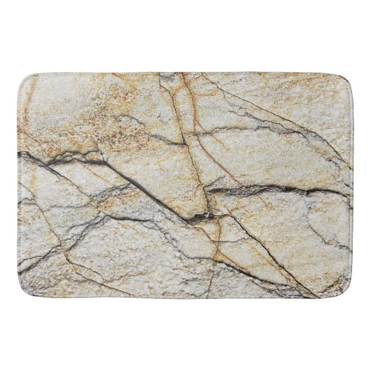 Bruin en zwart getextureerde kieuwsteen badmat (Voorkant)