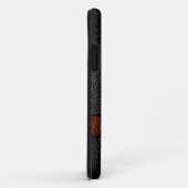 Bruin en zwart leder Case-Mate iPhone case (Achterkant/rechts)