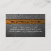 Bruin en zwart leder visitekaartje (Achterkant)