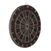 Bruin en zwart lederen print dartbord (Voorkant Links)