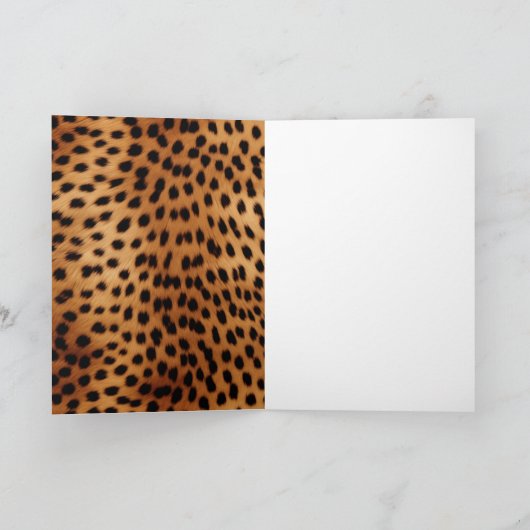 Bruin en zwart luipaard dierprint kaart (Binnen)