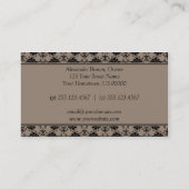 Bruin en zwart Visitekaartje (Achterkant)