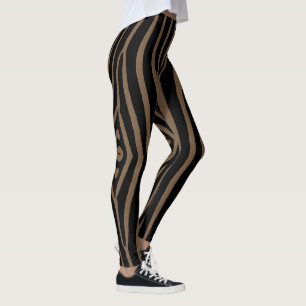Bruin en zwart zebraprint leggings
