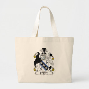 Bruin Familiekruid Grote Tote Bag
