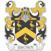 Bruin Familiekruid Sticker (Voorkant)