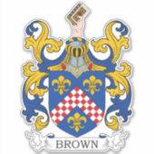 Bruin Familiekruid Sticker (Voorkant)