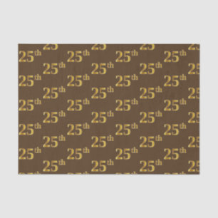 Bruin, Faux Gold 25th (25th) Event Tissuepapier