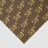 Bruin, Faux Gold 58ste (achtenvijftigste) Evenemen Tissuepapier (Detail)