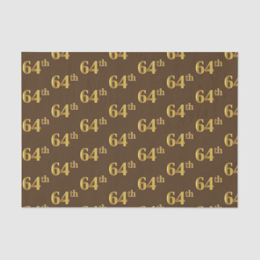 Bruin, Faux Gold 64e (64e) evenement Tissuepapier (Voorkant)