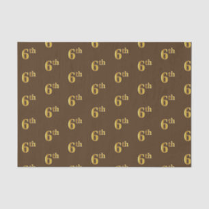 Bruin, Faux Gold 6th (6th) Event Tissue Paper Tissuepapier
