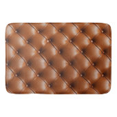 Bruin Faux Leather (lederen look) Badmat (Voorkant)