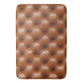 Bruin Faux Leather (lederen look) Badmat (Voorkant Verticaal)