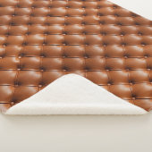 Bruin Faux Leather (lederen look) Sherpa Deken (3/4)