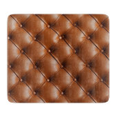 Bruin Faux Leather (lederen look) Snijplank (Voorkant)