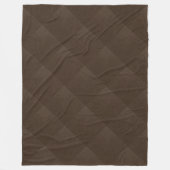Bruin Faux Leather Quilt Pattern  uiterlijk Fleece Deken (Voorkant)