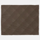 Bruin Faux Leather Quilt Pattern  uiterlijk Fleece Deken (Voorkant (Horizontaal))