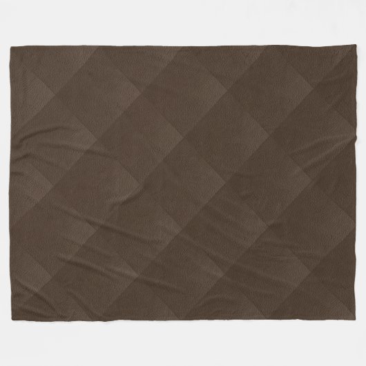 Bruin Faux Leather Quilt Pattern  uiterlijk Fleece Deken (Voorkant (Horizontaal))